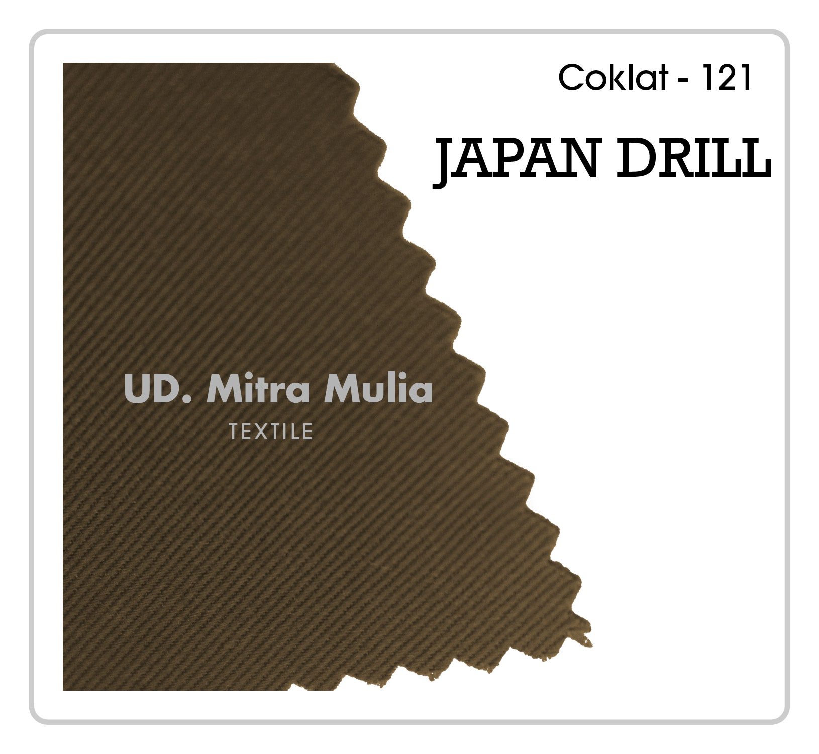 Gambar 1. Japan Drill Kode 121 Warna Coklat Kehakiman Part 1