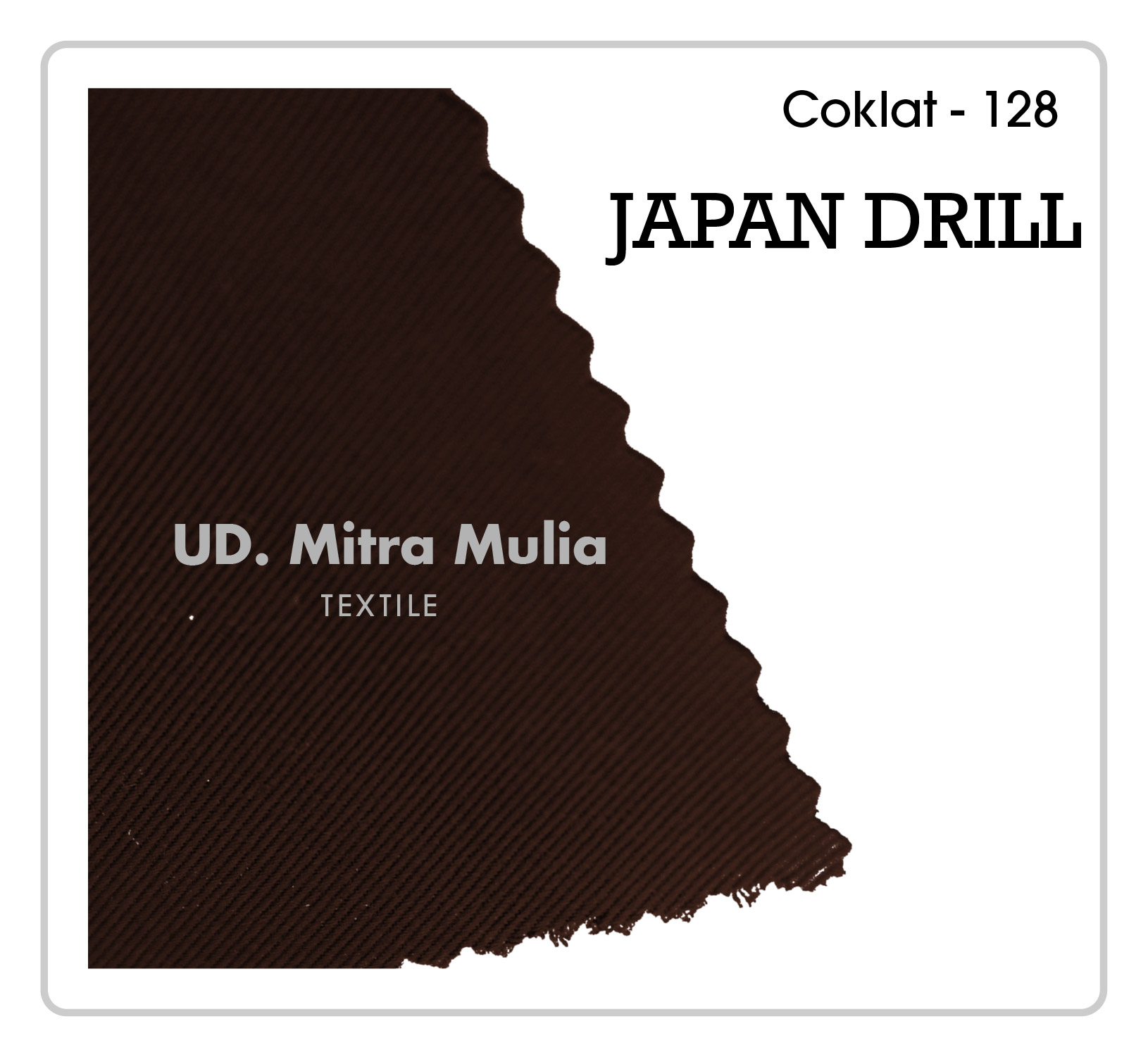 Gambar 2. Japan Drill Kode 128 Warna Coklat Pramuka Part 2