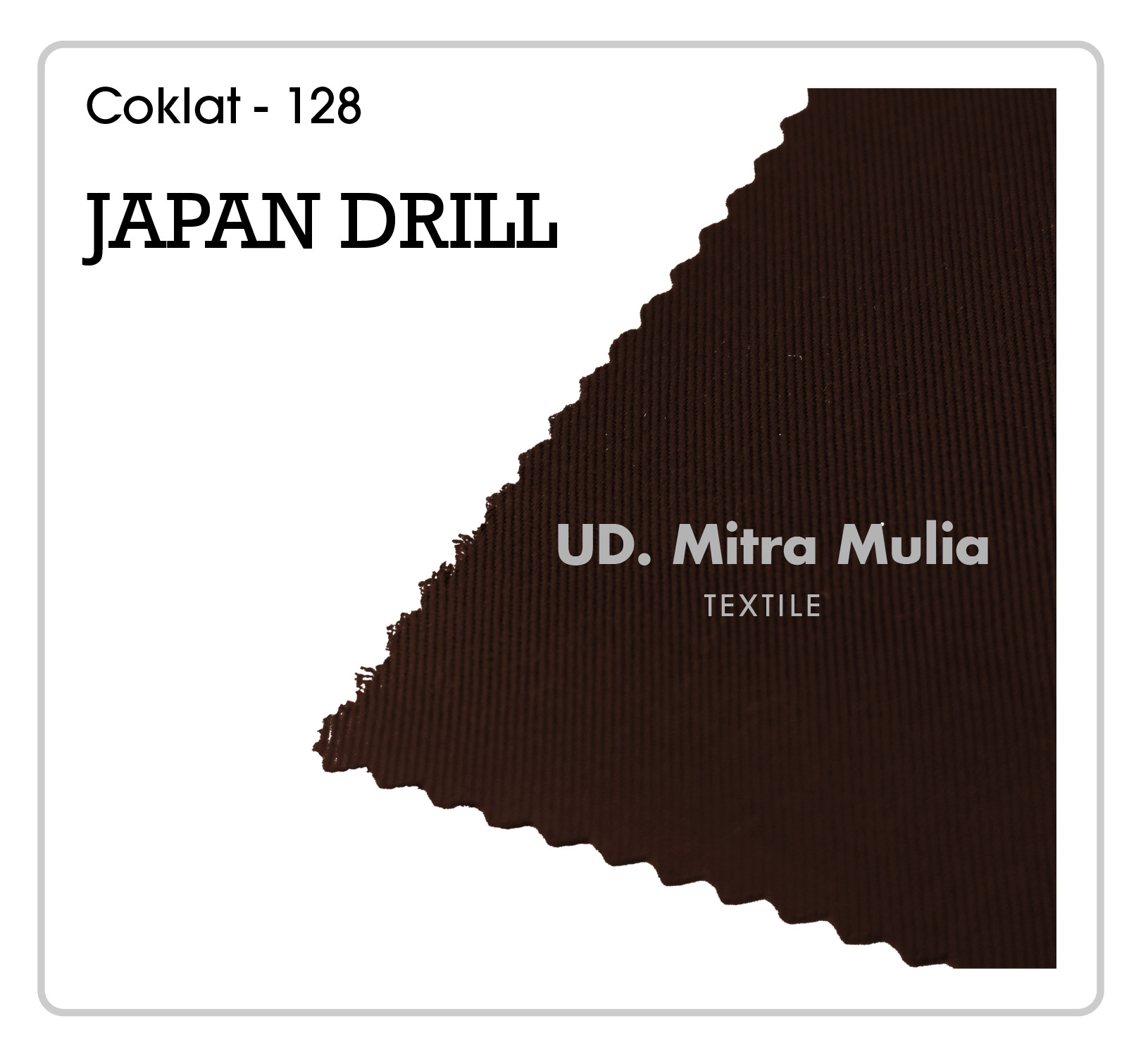 Gambar 3. Japan Drill Kode 128 Warna Coklat Pramuka Part 3