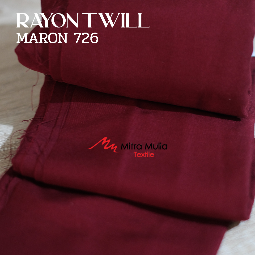 Gambar 2. Rayon Twill Kode 726 Warna Merah Hati / Maroon Part 2