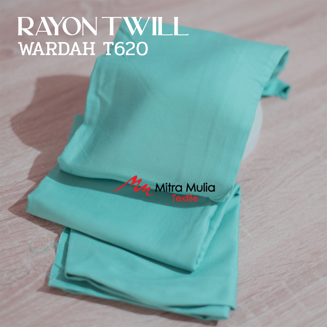 Gambar 1. Rayon Twill Kode T620 Warna Hijau Turkish atau Wardah Part 1