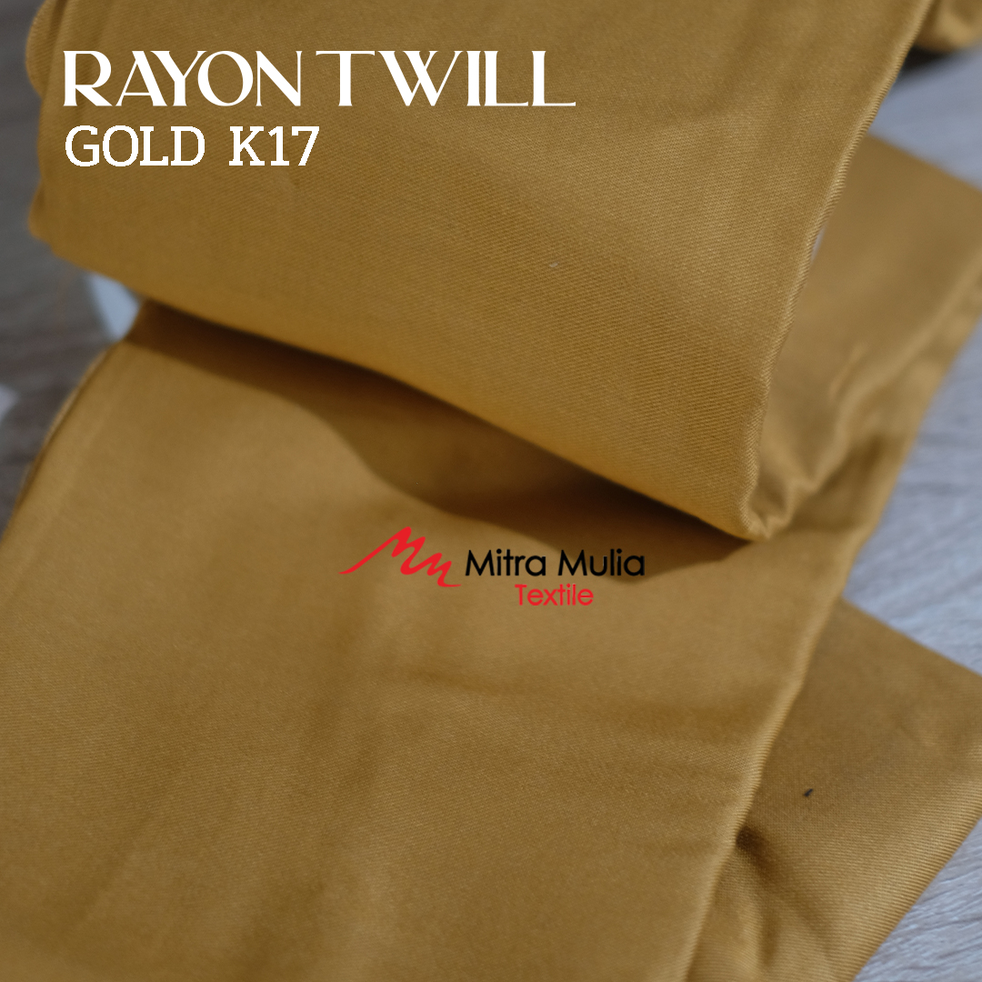 Gambar 2. Rayon Twill Kode K17 Warna Kuning Emas atau Gold Part 2