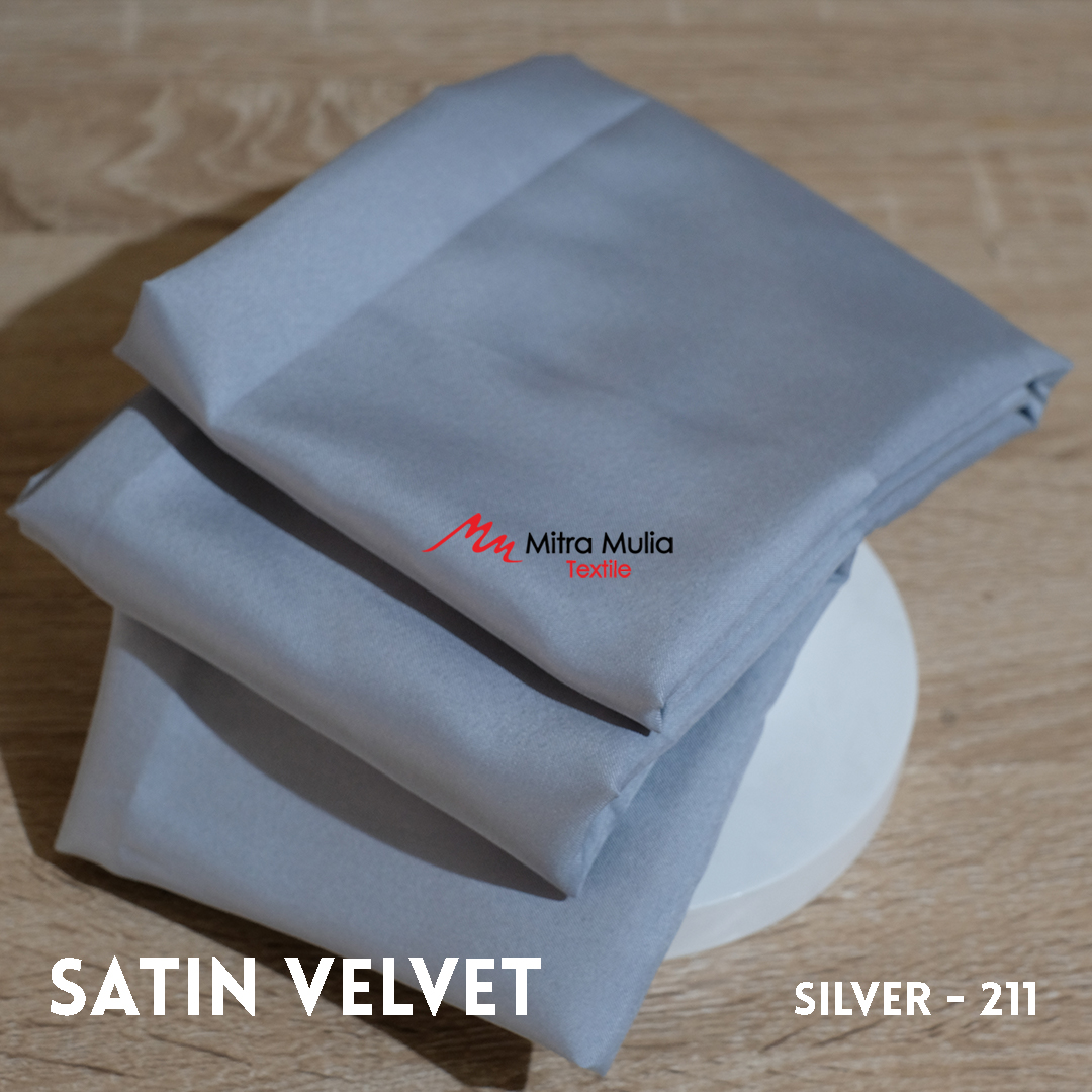 Gambar 2. Satin Velvet Kode 211 Warna Abu Silver  Part 2