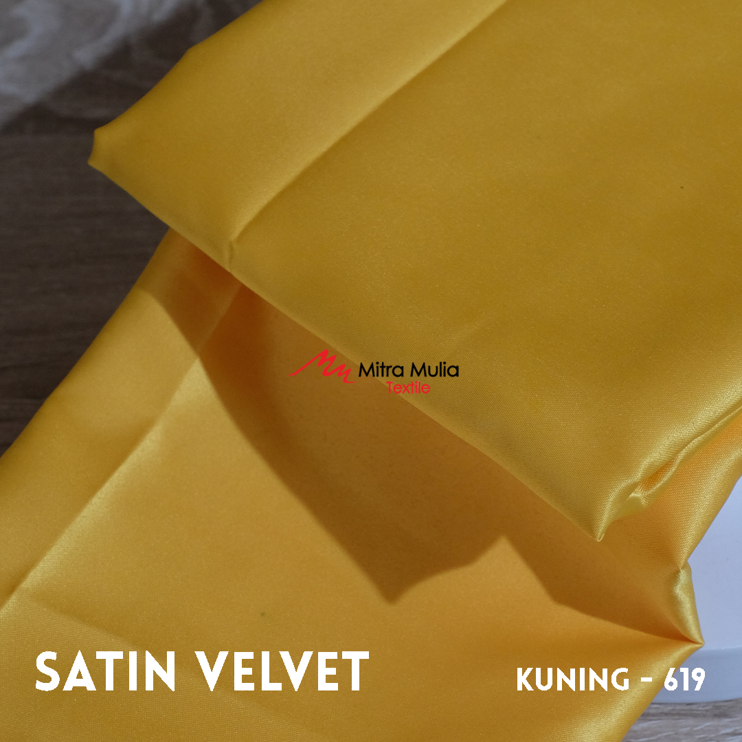 Gambar 1. Satin Velvet Kode 619 Warna Kuning  Part 1