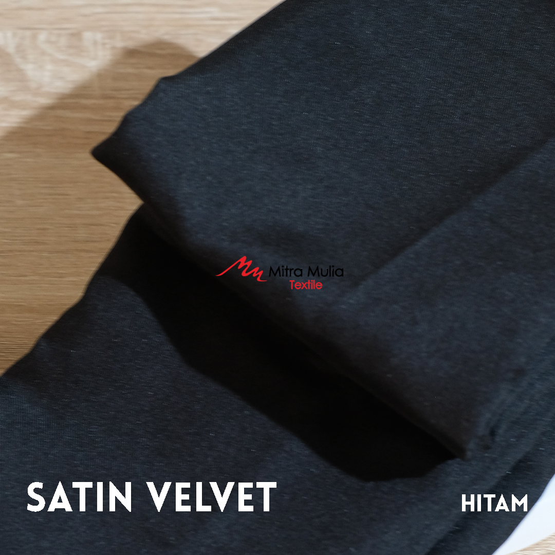 Gambar 1. Satin Velvet Kode Hitam Warna Hitam Part 1