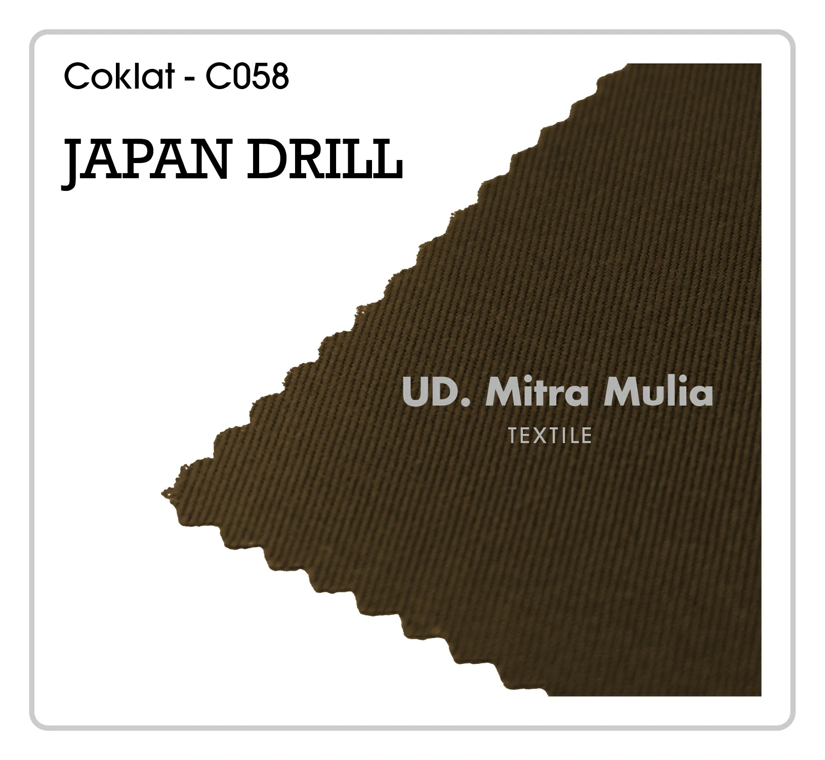 Gambar 1. Japan Drill Kode C058 Warna Coklat Part 1