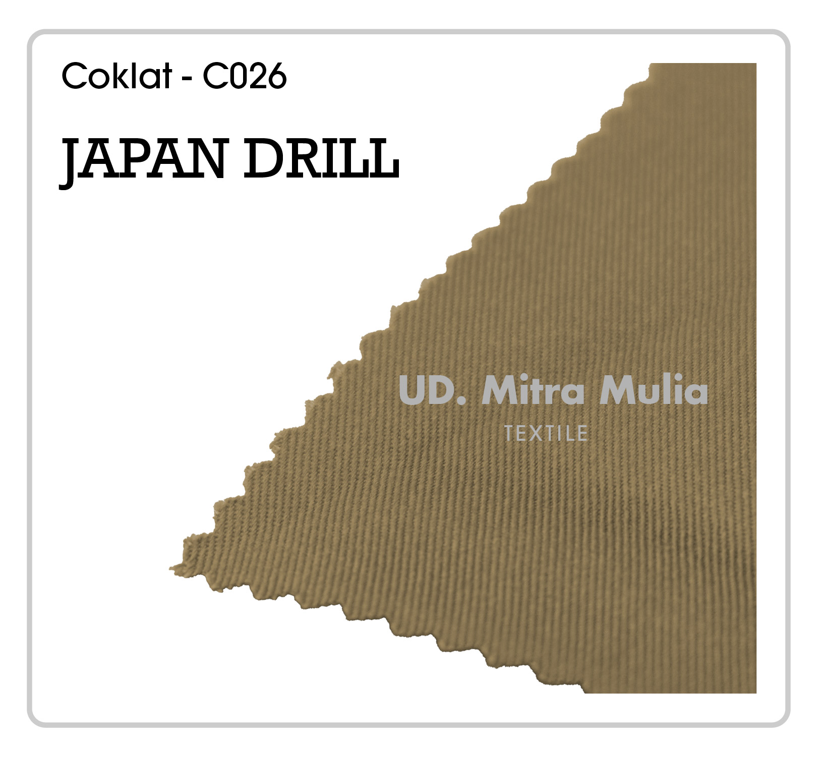 Gambar 1. Japan Drill Kode C026 Warna Coklat Muda Part 1