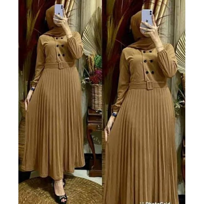 Model gamis plisket