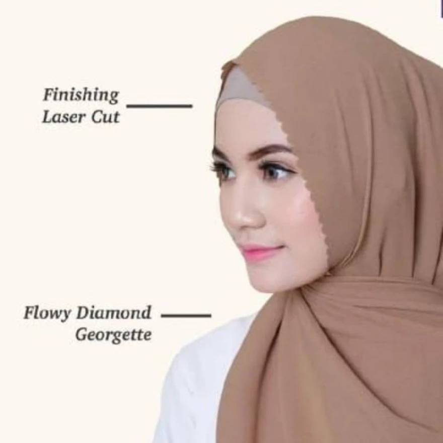 Foto hijab dengan Laser Cutting