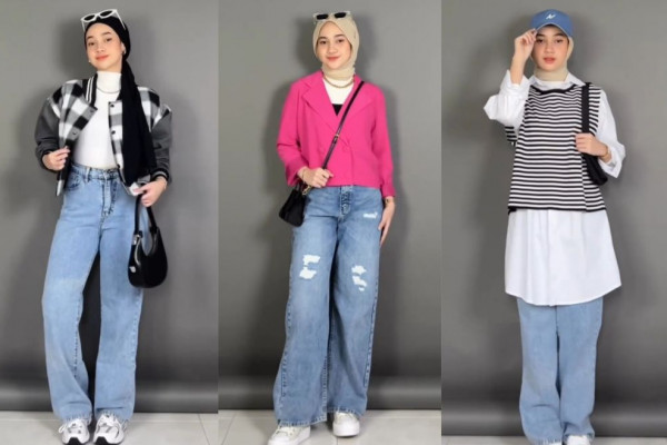 Gaya Hijab Kasual dengan Jeans 
