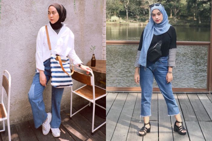 Gaya Hijab Formal dengan Jeans