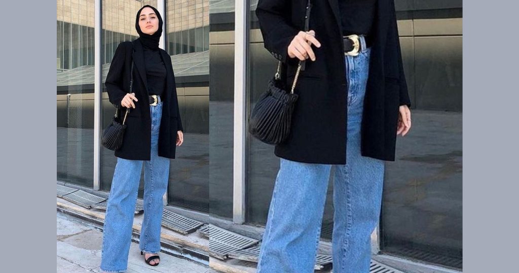 . Gaya Hijab Semi-formal dengan Jeans
